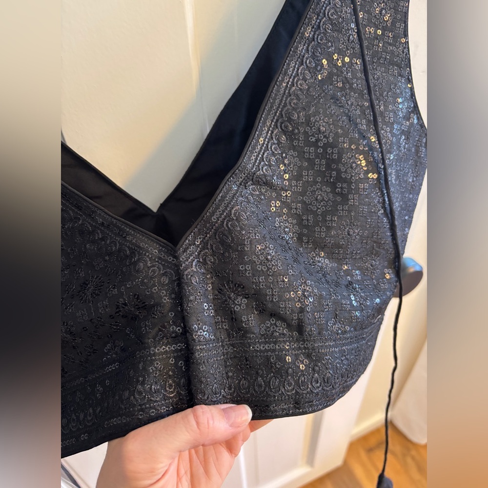 Soch Black Sequin Blouse